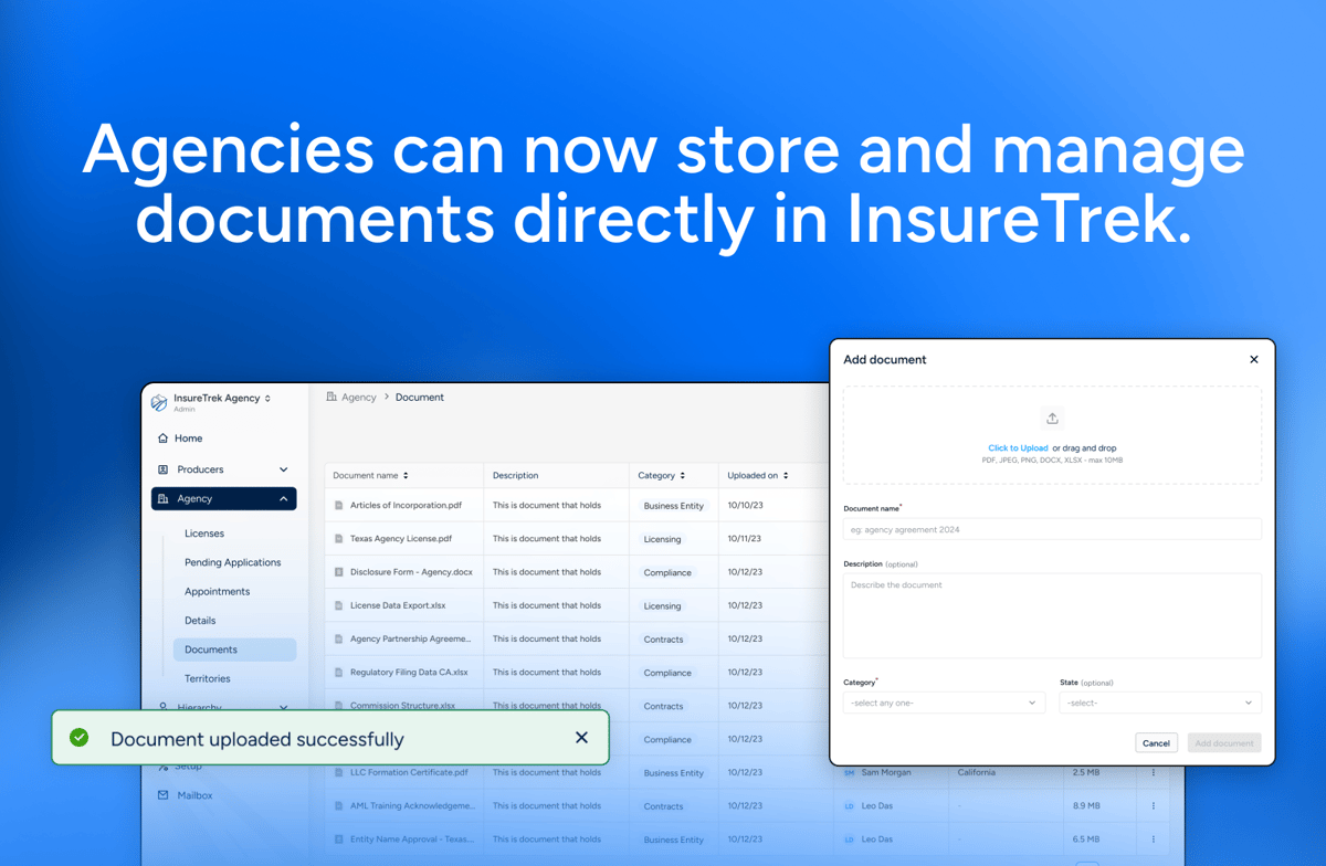 Insurance document storage